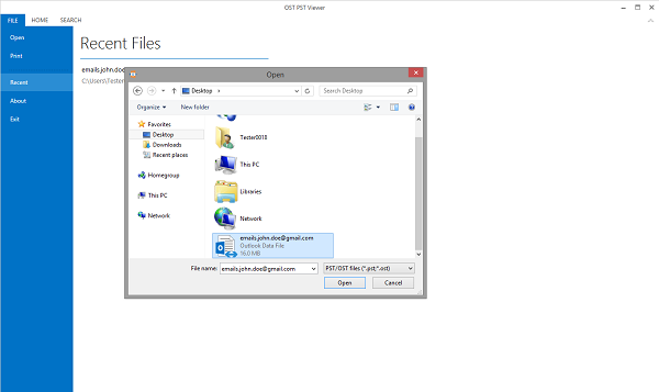 How to search Outlook data files