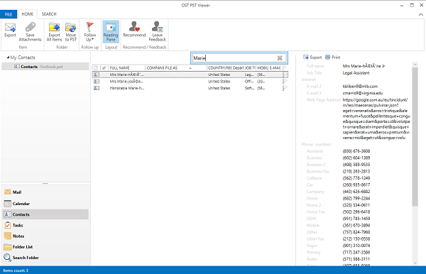 Browse, view and search Outlook data files